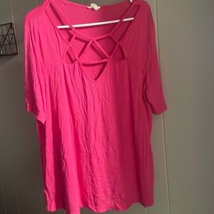 Hot pink blouse